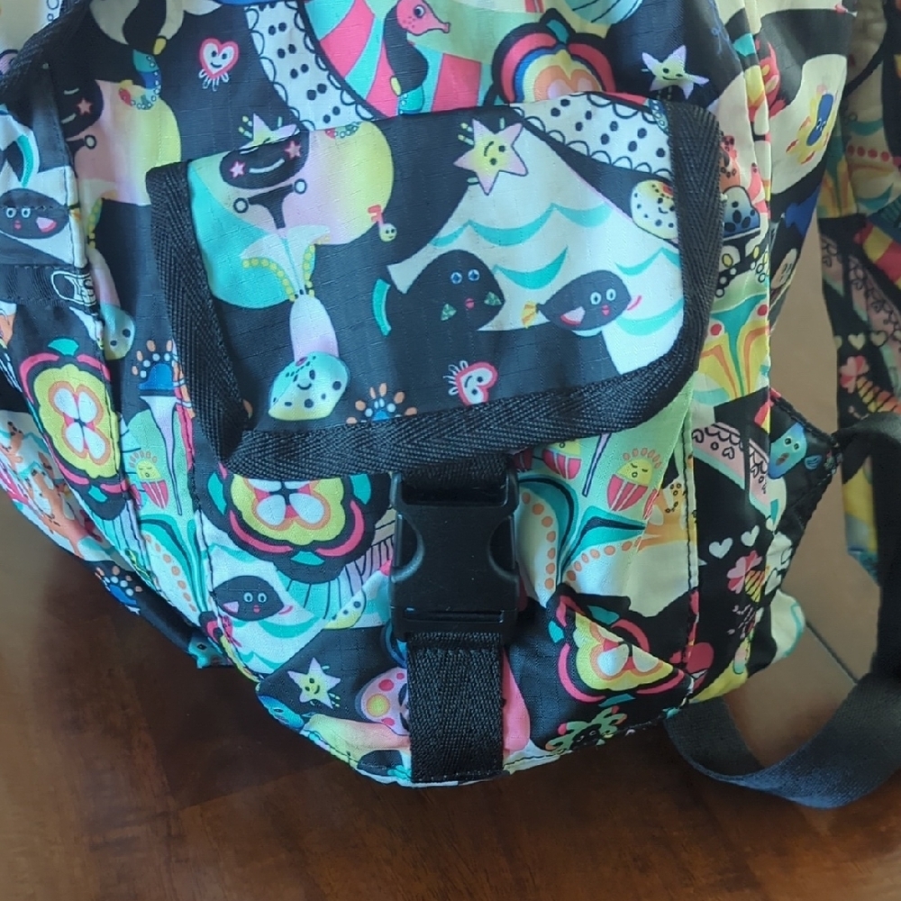 Lesportsac Vibrant Backpack with Black Accents - Picture 6 of 9